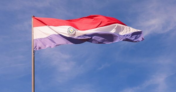 flag, nature, paraguay flag, flag of paraguay, sky